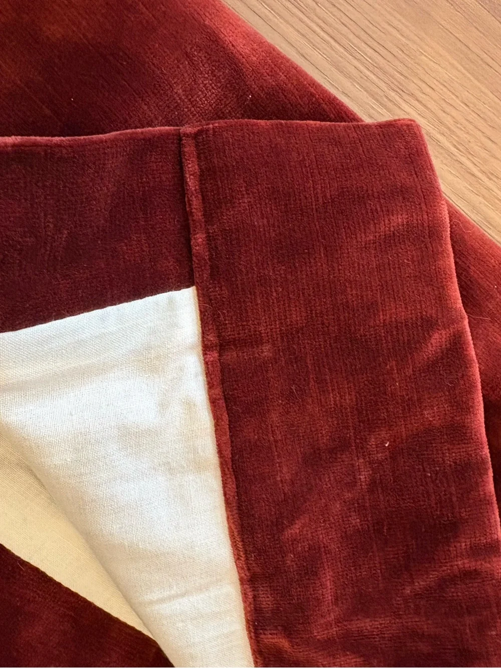 Restoration Hardware Heavyweight Blackout Velvet Curtain Panel Burgundy 50